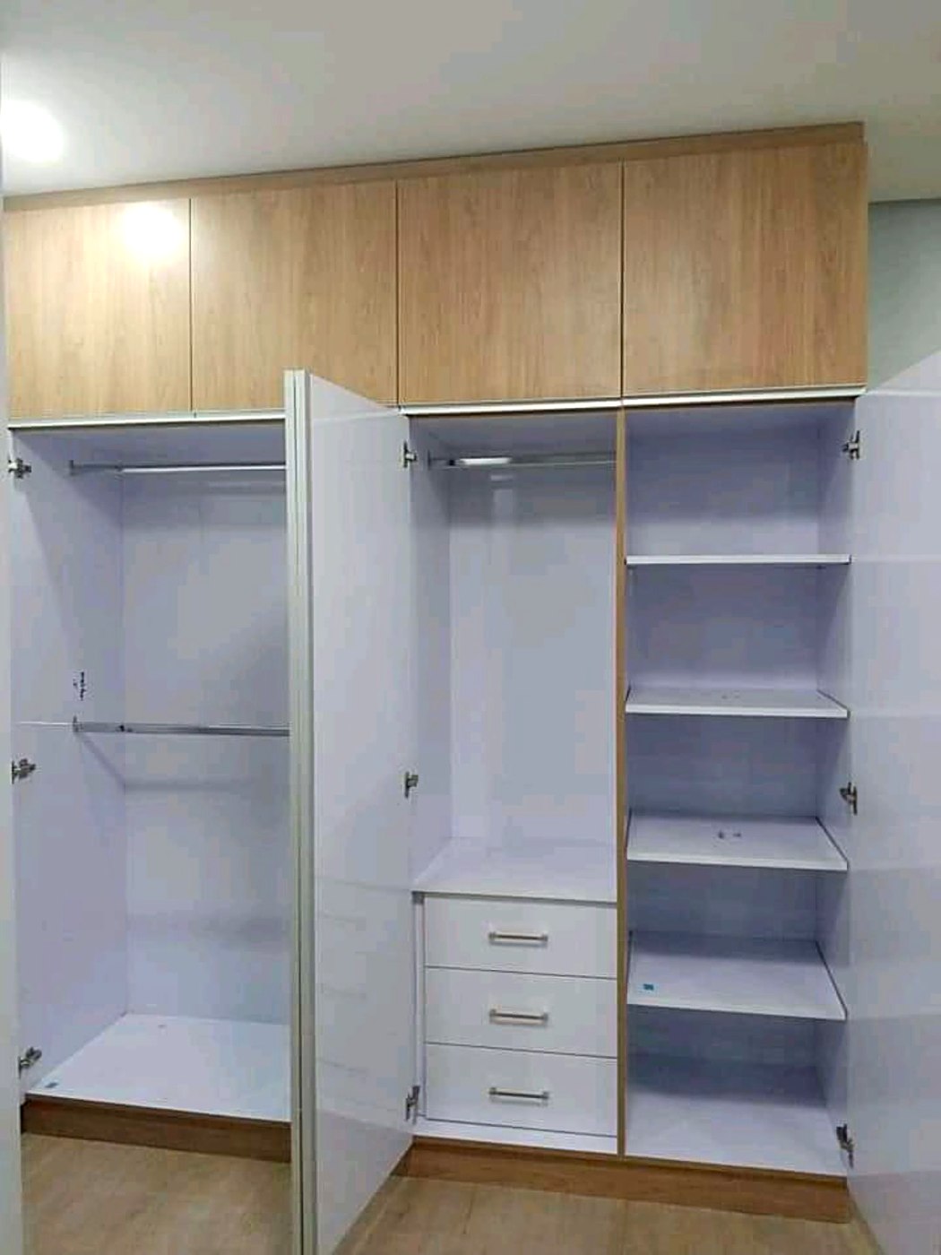 Wardrobe interior fit out with shelving